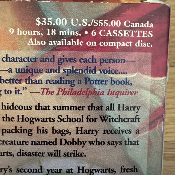 Harry Potter and the Chamber of Secrets Cassette Tape Set - Picture 7 of 7
